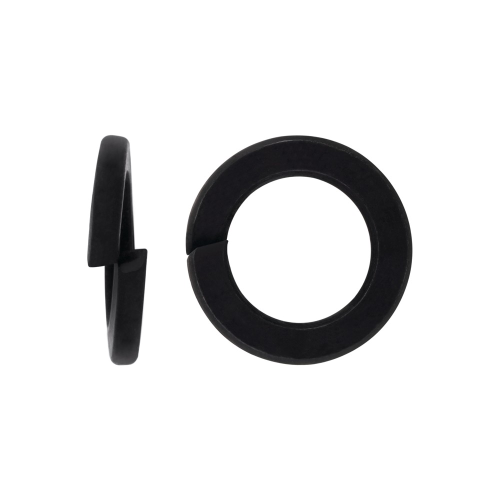 DIN 127 B, Arandela Grower DIN 127 B en acabado negro con extremos achaflanados